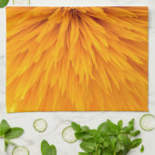 Linge De Cuisine Belle Fleur de Dahlia Jaune (Plié)