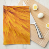 Linge De Cuisine Belle Fleur de Dahlia Jaune (Quart Plié)