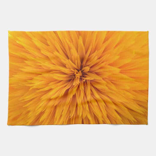 Linge De Cuisine Belle Fleur de Dahlia Jaune (Horizontal)