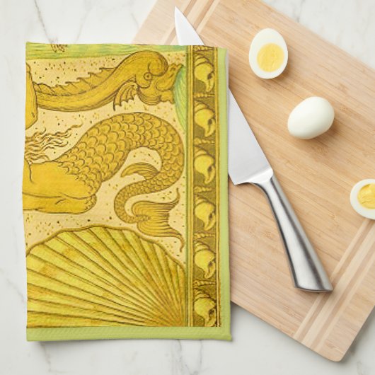 Linge De Cuisine belle impression de sirènes (Quart Plié)