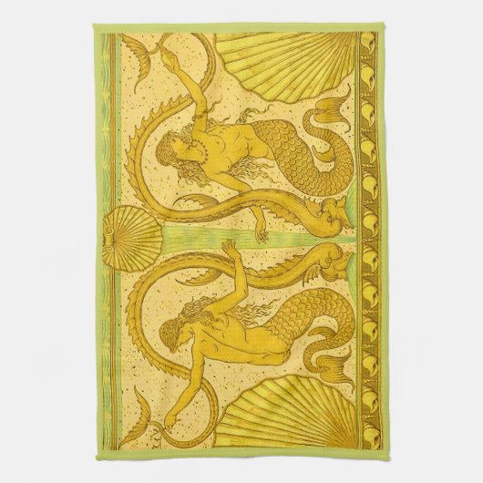 Linge De Cuisine belle impression de sirènes (Vertical)