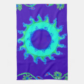 Linge De Cuisine Belle Iridescente Blue Floral Art peinture à l'hui (Vertical)