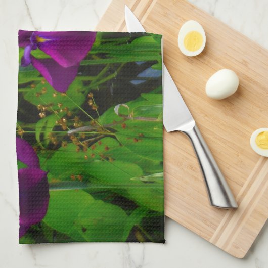 Linge De Cuisine Belle Iris Violet (Quart Plié)