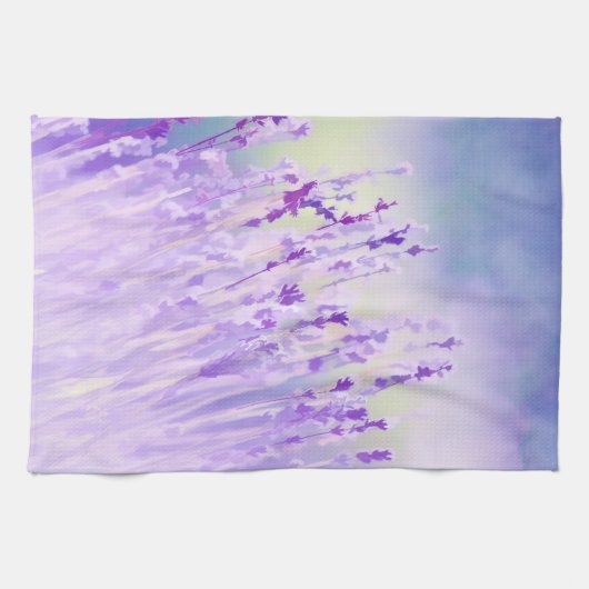 Linge De Cuisine Belle Lavande Fleur Champ ou prairie Purple (Horizontal)