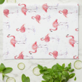 Linge De Cuisine Belle motif de flamants roses (Plié)