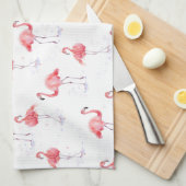 Linge De Cuisine Belle motif de flamants roses (Quart Plié)