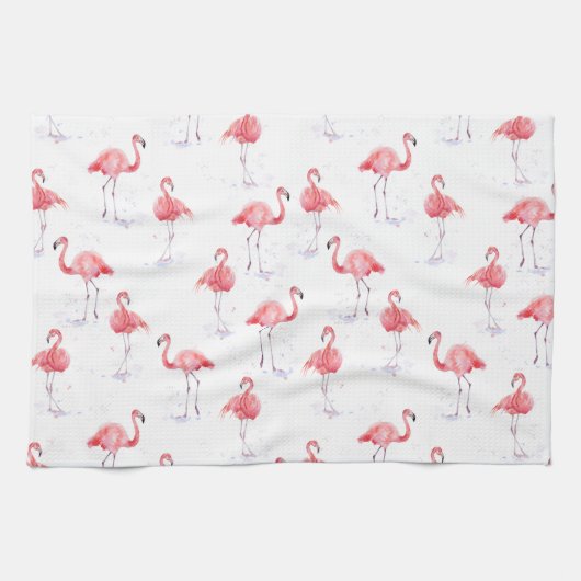 Linge De Cuisine Belle motif de flamants roses (Horizontal)