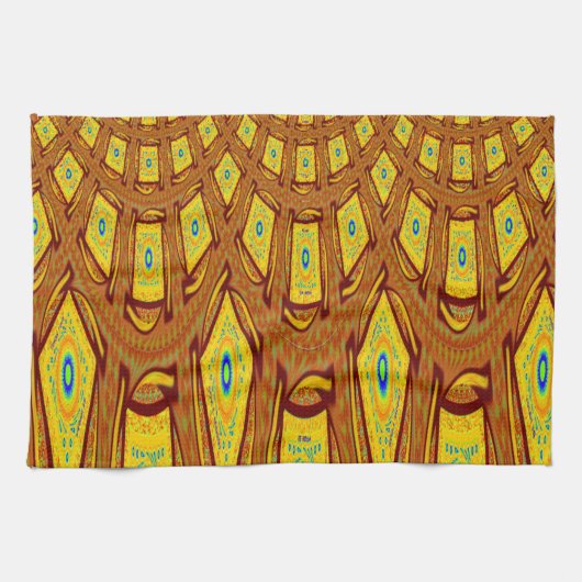 Linge De Cuisine Belle Motif Tribal Africain (Horizontal)
