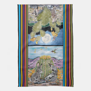 Linge De Cuisine Belle Nuit Bonne Journée Sud-Ouest Animal Desert 