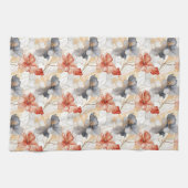 Linge De Cuisine Belle Pêche féminine Bleu et Blanc Floral (Horizontal)