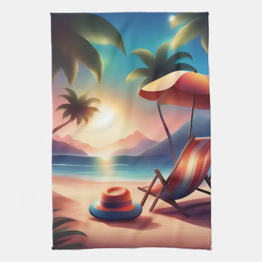 Linge De Cuisine belle plage (Vertical)