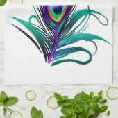 Linge De Cuisine Belle plume de paon (Plié)