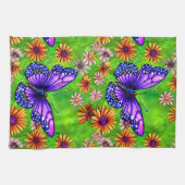 Linge De Cuisine Belle prairie à papillon pourpre (Horizontal)