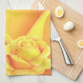 Linge De Cuisine Belle Rose Jaune (Quart Plié)