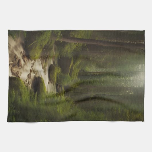 Linge De Cuisine Belle scène forestière (Horizontal)