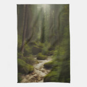 Linge De Cuisine Belle scène forestière (Vertical)