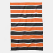 Linge De Cuisine Belles bandes d'Halloween en orange et noir (Vertical)