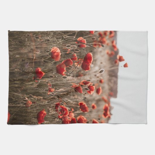 Linge De Cuisine belles fleurs de coquelicot (Horizontal)