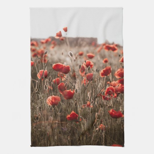 Linge De Cuisine belles fleurs de coquelicot (Vertical)