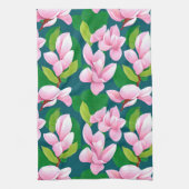 Linge De Cuisine Belles fleurs de Magnolia rose (Vertical)