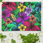 Linge De Cuisine Belles fleurs tropicales (Plié)