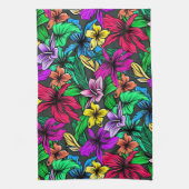 Linge De Cuisine Belles fleurs tropicales (Vertical)