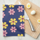 Linge De Cuisine Belles grosses fleurs (Quart Plié)