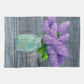 Linge De Cuisine Belles Lilacs En Mason Jar Rustique (Horizontal)