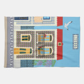 Linge De Cuisine Belles maisons portugaises avec tuiles ou azulejos (Horizontal)