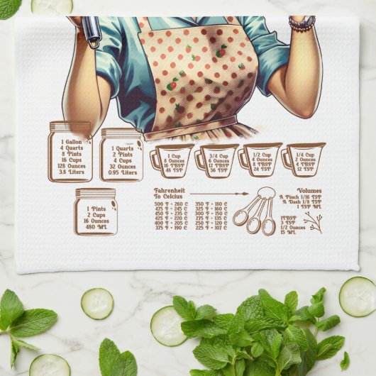 Linge De Cuisine Belles mesures de conversion de cuisine (Plié)