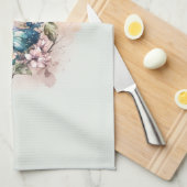 Linge De Cuisine Belles papillons et fleurs (Quart Plié)