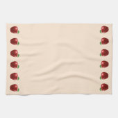 Linge De Cuisine Belles pommes rouges sur beige clair (Horizontal)