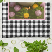 Linge De Cuisine Belles pousses et fleurs Pâques (Plié)