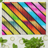 Linge De Cuisine Belles rayures colorées (Plié)