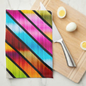 Linge De Cuisine Belles rayures colorées (Quart Plié)