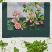 Linge De Cuisine Belles roses roses roses, roses rouges, aquarelle  (Plié)