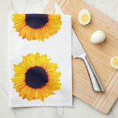 Linge De Cuisine Belles tournesols Orange Noir Jaune 4Nina (Quart Plié)