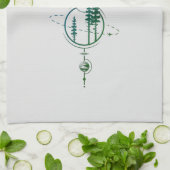 Linge De Cuisine Bellingham Washington Arbres géométriques (Plié)