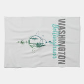 Linge De Cuisine Bellingham Washington Arbres géométriques (Horizontal)