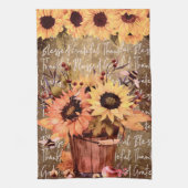 Linge De Cuisine Bénédiction de tournesol Gratitude Thanksgiving (Vertical)
