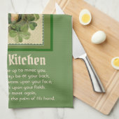 Linge De Cuisine Bénédiction irlandaise de St. Patrick Shamrocks re (Quart Plié)