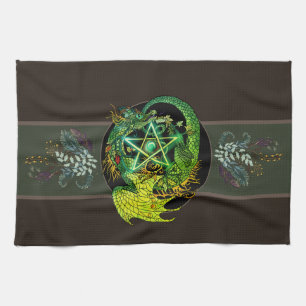 Linge De Cuisine Béni Soit Art Nouveau Pentacle Dragon Cuisine À