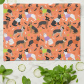 Linge De Cuisine Berger allemand d'Halloween (Plié)