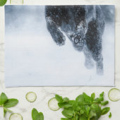 Linge De Cuisine Berger allemand noir dans la couverture de duvet d (Plié)