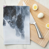 Linge De Cuisine Berger allemand noir dans la couverture de duvet d (Quart Plié)