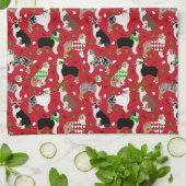 Linge De Cuisine Berger australien de Noël (Plié)