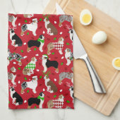 Linge De Cuisine Berger australien de Noël (Quart Plié)