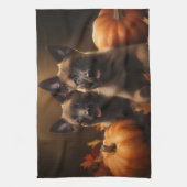 Linge De Cuisine Berger belge Chiot Automne Citrouille de plaisir (Vertical)