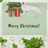 Linge De Cuisine Berger suisse blanc GSD Arbre de Noël vert (Plié)