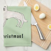 Linge De Cuisine Berger suisse blanc GSD Arbre de Noël vert (Quart Plié)